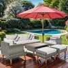 ELJGET 6 Pieces Wicker Patio Furniture Sets, All Weather PE Rattan Sectional Outdoor Conversation Set with Table and Cushions, Gray - 3 of 4
