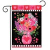 Hearts and Flowers Valentine's Garden Flag 18" x 12.5" Briarwood Lane - 2 of 4