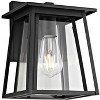Stern Outdoor Wall Lantern - PLT4004 - Clear/Black - Safavieh - 2 of 4