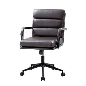 Gregor 360-degree swivel Task Leather Chair  with Tilt Lock and Center Tilt for office | Hulala Home - 1 of 4