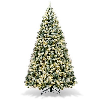 Best Choice Products 4.5ft Snow Flocked Christmas Tree, Premium Holiday Pine Branches, Foldable Metal Base