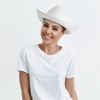Zodaca White Cowboy Hat - Felt Cowboy hats for Men, Women, Cowgirl Hat for Costume Birthday Bachelorette Party (Adult Size) - 4 of 4