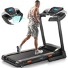 ANCHEER Folding Treadmill with Auto Incline, Smart App Control, Bluetooth Audio Speaker, LED Display, Max 9 MPH - 2 of 4