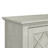 78" Farmhouse TV Stand for TVs up to 80" with Electric Fireplace Off-White - Festivo - 3 of 4
