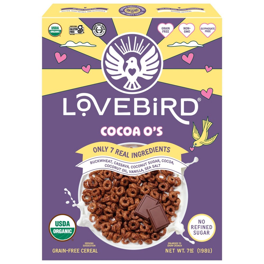 Lovebird Grain Free Cocoa Breakfast Cereal - 7oz