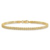 Black Bow Jewelry 3mm Diamond Cut Double Rope Strand Bracelet in 14k Yellow Gold - 3 of 4
