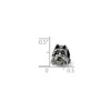 Black Bow Jewelry Sterling Silver Scottish Terrier, Dog Bead Charm - 3 of 4