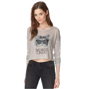 Aeropostale Womens Take Meowt Knit Sweater - 1 of 2