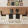 NicBex 7 PCS/9 PCS Dining Table Set,Tempered Glass Dining Table with Gray MDF Crossbars,6/8 PU Chairs for Kitchen/Meeting Room - 2 of 4