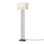 62" Ricci Floor Lamp with Fabric Shade Matte Black/White - Globe Electric