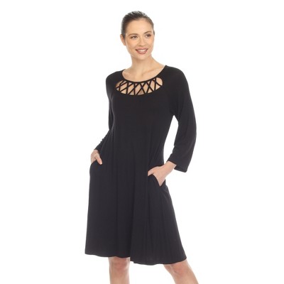 Women's Criss Cross Neckline Swing Dress : Target