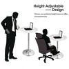 Tangkula Set of 2 Round Pub Bar Table Height Adjustable 360-degree Swivel w/ Faux Marble Top - 4 of 4