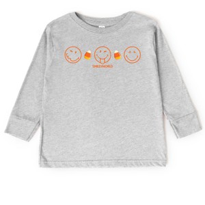SmileyWorld Candy Corn Outlines - Toddler Long Sleeve Graphic Tee and Youth Long Sleeve Graphic T-Shirt - 1 of 3
