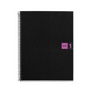 Miquel Rius Original 1 Subject Graph Ruled Notebooks, 11" x 9", 80 Sheets Heavyweight Paper, 3 Hole Punched, Perforated, Black Poly Cover - 1 of 1