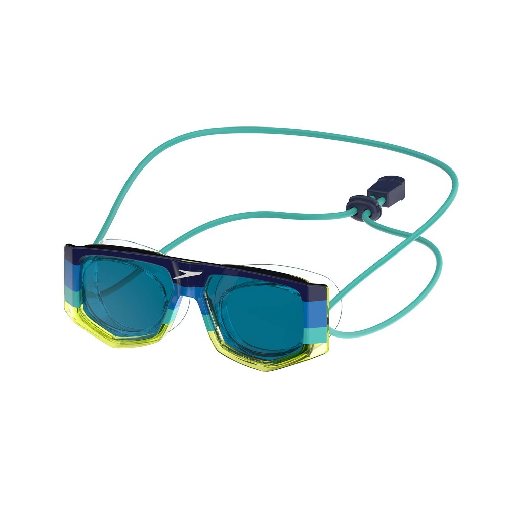 Speedo Kids' Sunny Vibes Swim Goggles - Pop Striped Lime/Green