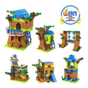 Hogokids 6 in 1 Bookhouse Building Sets, 1000pcs Building Block Sets Gift Toy for Kids Aged 6+ - 1 of 4
