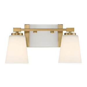 Savoy House Darby 2 - Light Vanity in  Warm Brass - 1 of 4