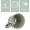 Elanze Designs Grey Matte Glaze Finish 17 ounce Stoneware Coffee Cup Mugs Set of 4 - 3 of 4