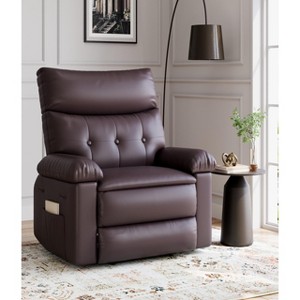 Oversized Recliner Chair - Faux PU Leather Large Manual Recliner for Adults, Exceptional Comfort Lazy Chair - 1 of 4