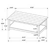 Kumasinova 47.25" Farmhouse Coffee Table,Rectangular Center Table with Open Storage Shelf for Living Room,Office,Bedroom - 3 of 4