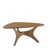 Sapphtopaz Coffee Table Wood Side Table with Unique Style Base Modern Dining Table Coffee Bar for Living Room, Bedroom - 2 of 4