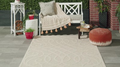 Gray Geometric Hand-knotted Synthetic 4' x 6' Area Rug