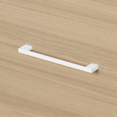 White and Soft Elm Industrial Double Dresser