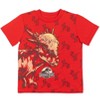 Jurassic World Dinosaur 4 Pack Graphic T-Shirts Red/Green/Blue  - image 4 of 4