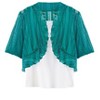 Collections Etc Lightweight Pointelle Cascade Knit Shrug - 4 of 4