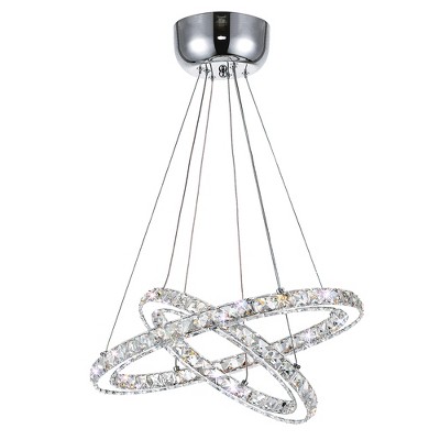 CWI Lighting Ring LED Chandelier With Chrome Finish