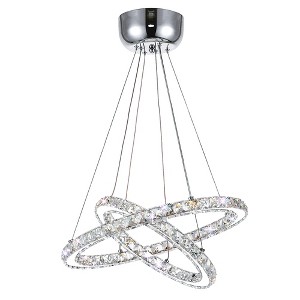 CWI Lighting Ring LED Chandelier With Chrome Finish - 1 of 3