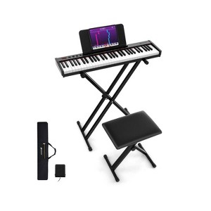 SUGIFT 61-Key Portable Electronic Keyboard Piano Complete Digital Piano Set with Stand and Stool - 1 of 1