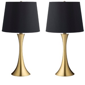 Crestview Collection Set of 2 Gold Metal Table Lamp with Shade - 1 of 1