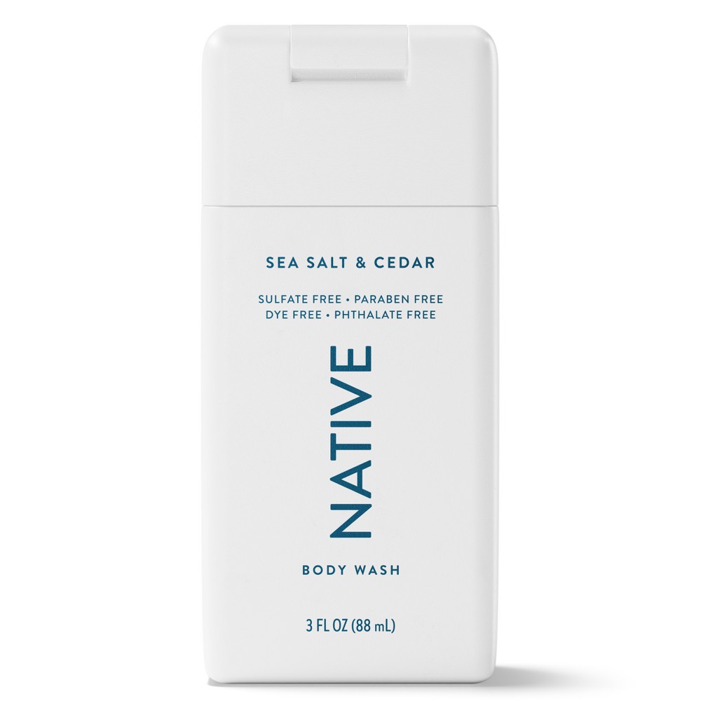 Photos - Shower Gel Native Body Wash - Sea Salt & Cedar - 3oz: Basic Cleansing, Whole Body, Normal Skin, Squeeze Bottle 