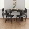5-Piece Dining Table Set for 4, Wood Kitchen Table with Storage Rack, Upholstered Chairs of 4, Dining Room Set for Small Space, Apartment - 2 of 3