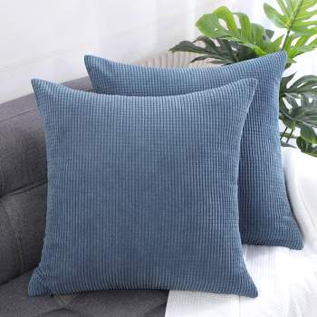 Set of 4 Blue Stripes Outdoor Throw Sofa Couch Pillow Covers