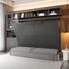 TiramisuBest Queen Size Murphy Bed with Sofa, Wall Bed with Cushion and Storage, White - 2 of 4