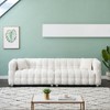CAVINAS Teddy Fleece Loveseat Sofa with 2 Throw Pillows, Vintage Sofa Couch with Sturdy Hardware Foot Support for Living Room, Bedroom - 2 of 4