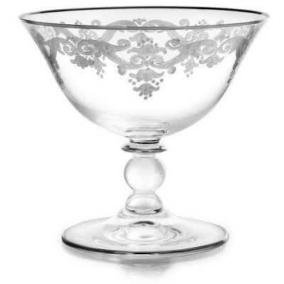 Classic Touch Serving Bowl with Silver Artwork