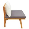vidaXL Garden Bench Natural Solid Acacia wood Medium Durable - 3 of 4