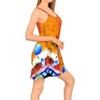 LA LEELA Women's Vacay Holiday Summer Beachwear Sleeveless Casual Spaghetti Strap Nightgown Slip Beach Dress - 3 of 4