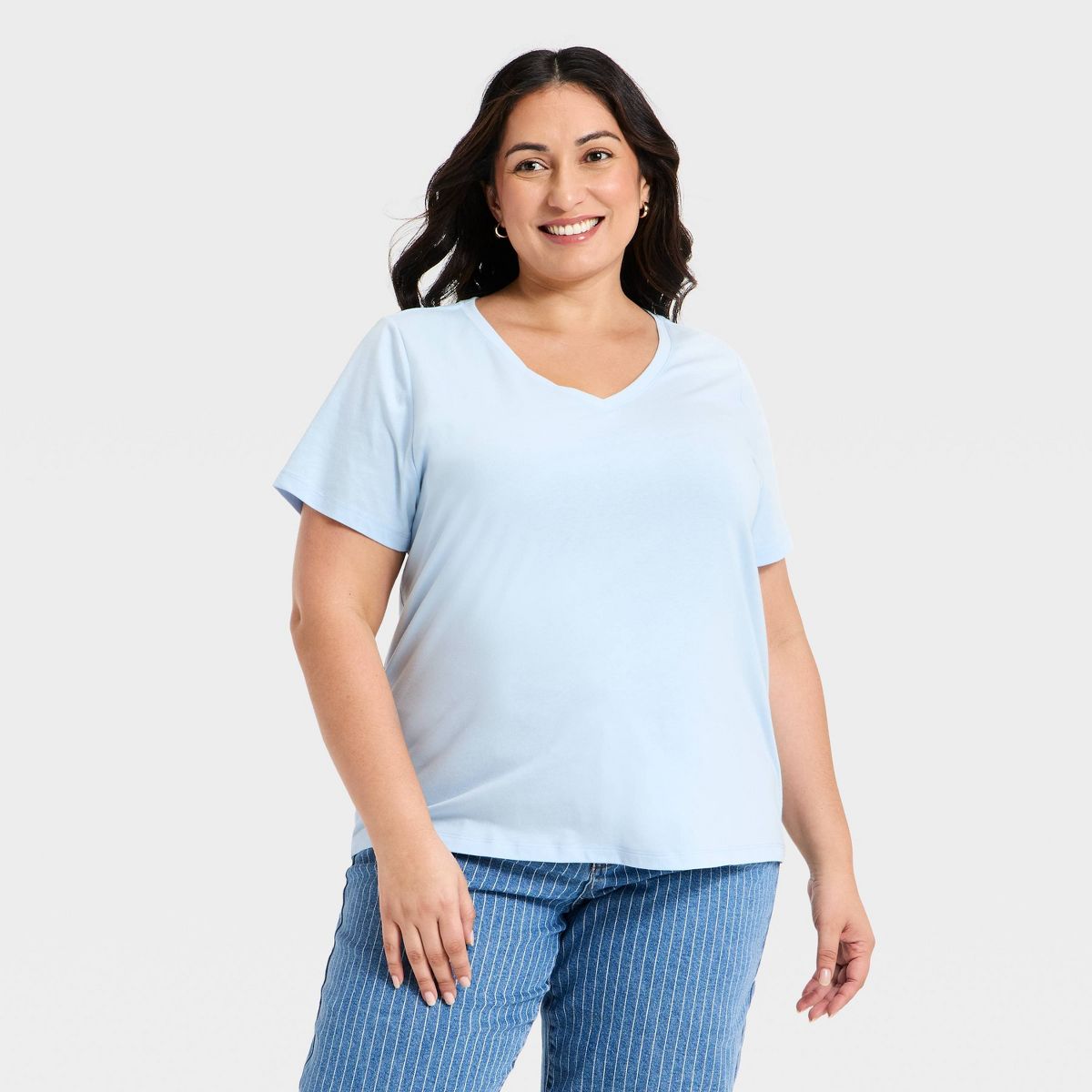 Women's Short Sleeve V-Neck T-Shirt - Ava & Viv™ - thumbnail 10