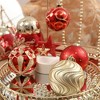16pc Glittery Red and Gold Christmas Ornament Bauble Set, Elegant and Sophisticated Holiday Bundle| OrnamentallyYou - 2 of 4