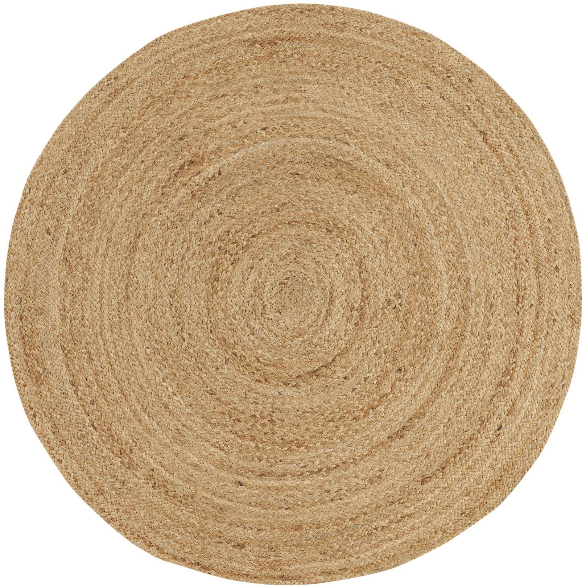 Nourison Handwoven Natural Jute Indoor Area Rug Natural 5' x Round