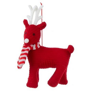 Kurt S. Adler 7.5" Alpine Chic Reindeer Christmas Ornament - Red/White