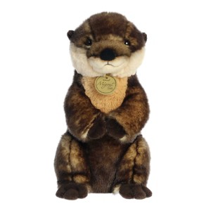 Aurora Medium Sitting Pretty River Otter Miyoni Adorable Stuffed Animal Brown 10" - 1 of 4