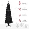 Plastic 7 Ft Christmas Tree, Unlit Artificial Christmas Tree With 818 Tips, Slender Douglas Fir Christmas Tree With Realistic Branches - 4 of 4
