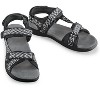Collections Etc Multi-Adjustable Stylish Zigzag Print Sporty Sandals - 3 of 4