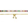 Guili 14K Gold Plated Adjustable Bolo Bracelet with Multi-Colored Cubic Zirconia Offers Vibrant Sparkle and a Playful, Personalized Fit - 2 of 3