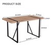 GDFStudio Page Rectangular 6 Seater 55" Dining Table with Metal Legs - 4 of 4